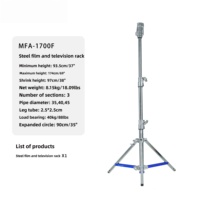 Trépied professionnel Meekeing MFA Series 1700f pour éclairage photo, pieds en acier inoxydable robustes, pour film et télévision, trépied épaissi