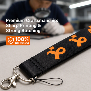 Customized <strong>Double</strong>-Sided Silk Screen Logo Polyester Work ID Lanyard Custom Thermal Transfer Hanging Neck Phone Card Office Gifts - Product Image 5