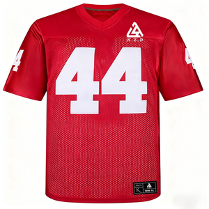 Maillot de football américain pour hommes en gros, manches courtes, 100% polyester, séchage rapide, équipe <span class=keywords><strong>Lions</strong></span>, broderie de haute qualité - Product Image 1