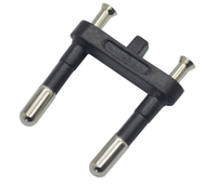 Insert électrique en laiton pour prise européenne VDE, 250V, 4,8 mm et 4,0 mm, noir