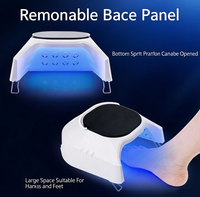 Nouvelle Lampe UV 86W pour Ongles, Rechargeable, Base Miroir, Plaque Réfléchissante, Portable, pour Salon et Domicile, Petite Lampe à Gel Beige