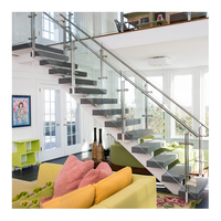 Promotion : Escalier droit pliant durable à monopoutre en acier et bois, écologique, moderne, pour intérieur, hall, appartement, sous-sol, hôtel