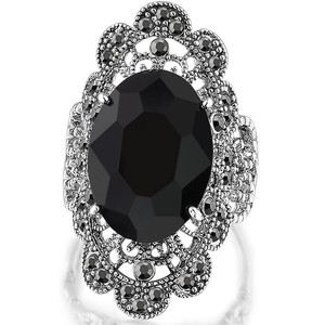 Anello con Design in Pizzo Floreale Stile Barocco Vintage per Donne - Product Image 1