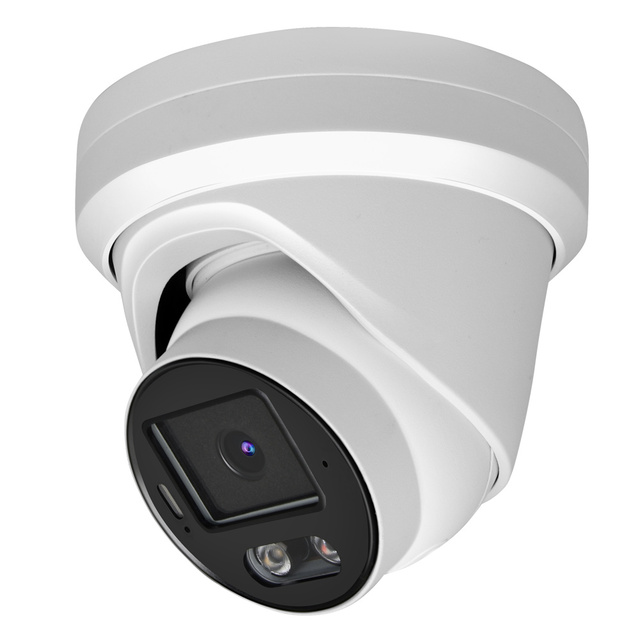 8MP AI ISP 1/1.8'' Super ColorVu Full Color IP POE Network CCTV Dome Camera Two-Way Audio 4K Outdoor Security Camera