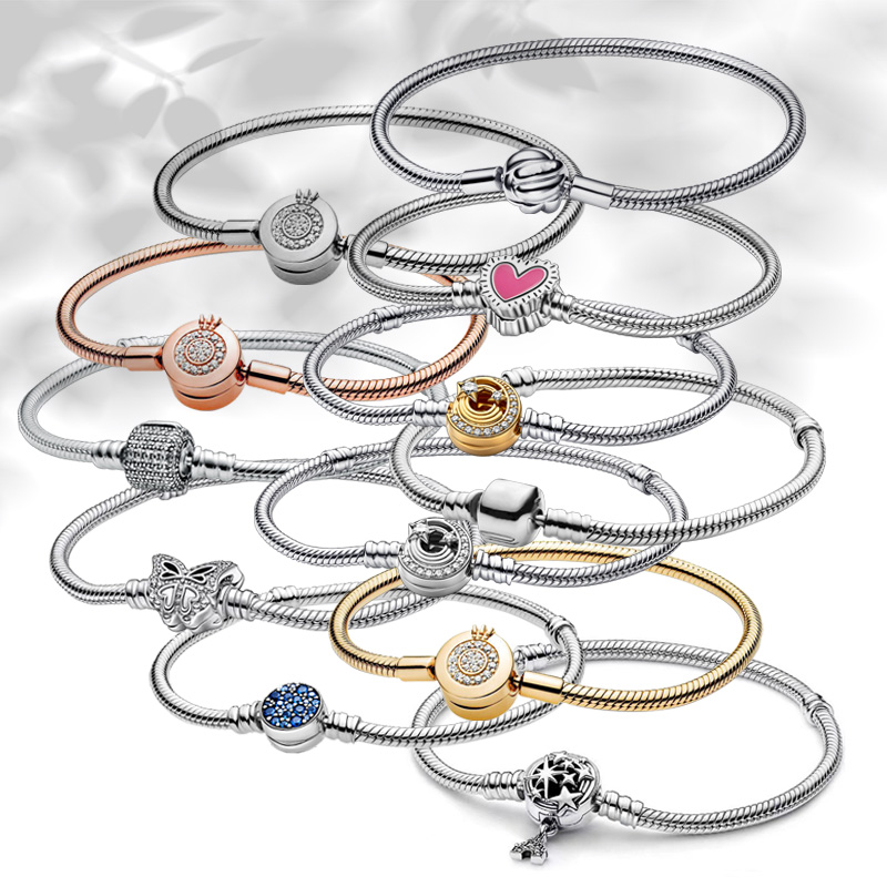 Bracelet Designs Two Tone Pandora Charms Pink Butterfly Quote