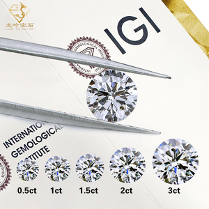 Junyuan IGI証明書ラボ成長ダイヤモンド4CT 6CT 8CT VVSダイヤモンド卸売HPHT CVDダイヤモンドリング用 - Product Image 4