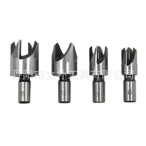Plug Cutting Bits Carbon Steel 6mm Shank Round For Woodworking Drills 4Pc Set - Product Image 1