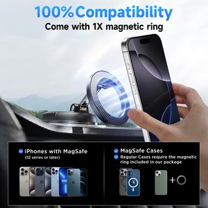 MSUPER Support de téléphone de voiture ultra magnétique réglable à 360 ° Aspiration et 3200gf 89 + LBS Supports de téléphone réglables à 360 ° pour téléphones mobiles - Product Image 3