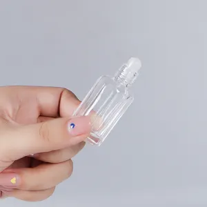 3 ml rõ ràng cuộn trên chai thủy tinh tinh dầu chai nước hoa với con lăn