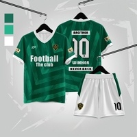 Ensembles de maillots de football imprimés par transfert thermique, nom d'équipe personnalisé, respirant, séchage rapide, uniforme de football unisexe à manches courtes