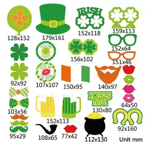 Adereços para fotos de decoração de feriado de St. Patrick, dia de São Patrício irlandês, formato múltiplo, para festa de São Patrício