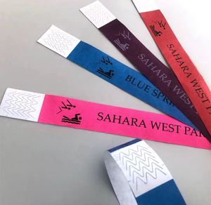 Biểu tượng tùy chỉnh thể thao bên sự kiện nhập vé Tyvek ban nhạc tổng hợp giấy Vòng đeo tay ID mã cánh tay ban nhạc cổ tay Tyvek giấy dây đeo cổ tay - Product Image 5