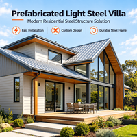 Villa préfabriquée en acier léger GloStar, structure en acier personnalisée pour les projets de construction résidentielle moderne