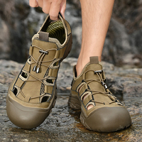 Sandales décontractées d'été pour hommes, vente en gros d'usine, chaussures de randonnée et de marche aquatique d'extérieur, sandales de sport à bout fermé, respirantes et ajourées