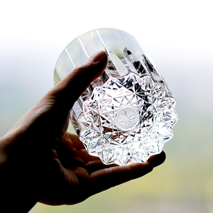 <span class=keywords><strong>Verres</strong></span> à cocktail en cristal transparent K9 de 7 oz avec gravure à la main, verre à whisky kaléidoscopique, gobelet lourd - Product Image 3