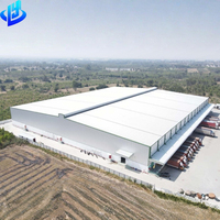钢结构建筑 红色铁架预制金属建筑套件 商业仓库 工作车间 PBR板材 R板材 重型板材