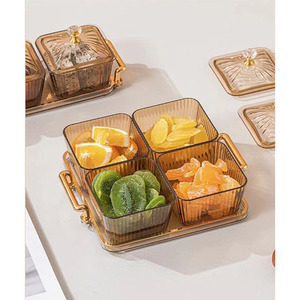 Accueil Salon Assiette divisée créative Assiette à fruits en <span class=keywords><strong>plastique</strong></span> Boîte et plateau pour fruits secs - Product Image 6