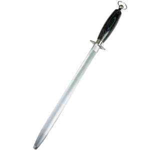 Aiguiseur de couteaux ovale en acier à haute teneur en carbone de 12 pouces personnalisable <span class=keywords><strong>Couteau</strong></span> à aiguiser le bâton à grain fin du chef de <span class=keywords><strong>boucher</strong></span> - Product Image 6