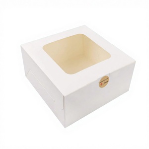 Cajas para Pasteles y Postres de Cartón Blanco con Ventana de 6/10 Pulgadas, Marca Spot West Point, Papel Kraft, Personalizadas con Relieve - Product Image 2