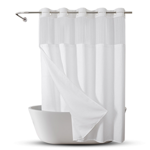 <span class=keywords><strong>Rideau</strong></span> de <span class=keywords><strong>douche</strong></span> double couche en tissu gaufré sans ourlet, séchage rapide, imperméable, en polyester pour salle de bain - Product Image 6