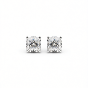 Boucles d'oreilles en diamant taille princesse Orchid, 1,00 ct, couleur D, certifiées GIA, or blanc, style classique pour femme, mariage - Product Image 1