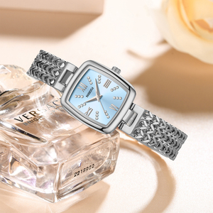 Para 2686 LOGO personalizado Reloj de mujer Aleación redonda Acero inoxidable Impermeable Cuarzo Moda Elegante Reloj clásico - Product Image 5