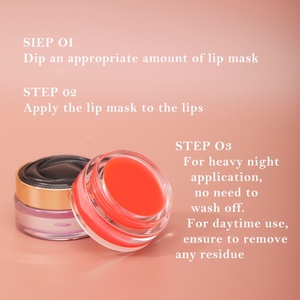 <span class=keywords><strong>Masque</strong></span> pour les lèvres avec logo personnalisé, réparation des lèvres sèches et gercées, fini lisse non gras, sans rides visibles, baume à lèvres - Product Image 5