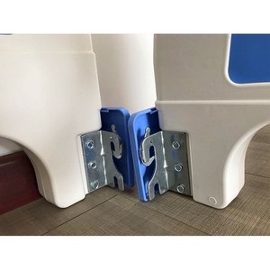 Juego de cabecera y piecera para cama de hospital Heng Longhao BC-T03 para pacientes mayores con diseño azul y amarillo - Product Image 4