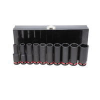 BNYA Lot de 10 douilles à impact Shockwave 1/2 "Drive 16-PC Tray Set