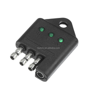 Testeur de circuit de remorque plate à 4 broches Testeur de câblage de remorque à 4 broches avec indicateurs LED 4 broches pour feux arrière clignotants