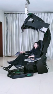 Licorne Cluvens marque scorpion vente chaude chaise de <span class=keywords><strong>gamer</strong></span> en silice ergonomique RGB LED chaise de jeu de course pivotante à dossier haut avec <span class=keywords><strong>repose</strong></span>-pieds - Product Image 4