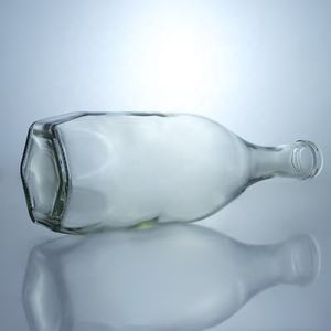 Flint vide rond recyclable de haute qualité 250ml 350ml 450ml bouteille de whisky d'alcool en verre avec couvercle emballage en Carton - Product Image 4