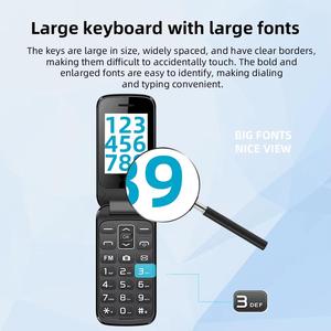 Cao Cấp Điện Thoại Cổ Điển Lật Nút Lớn 4G Tính Năng Điện Thoại Với Bàn Phím Thoải Mái Điện Thoại Di Động OEM ODM - Product Image 5