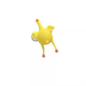Juguete Creativo de Gallina para Apretar Huevos, 9x6cm, Plástico, Antiestrés, Llavero Sensorial para Niños, Unisex, Juguete para Aliviar el Estrés - Product Image 1