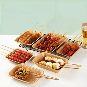 Barquette en papier kraft brun de qualité supérieure avec couvercle et compartiment à sauce pour <span class=keywords><strong>hot</strong></span>-dogs, frites et poulet frit - Product Image 2
