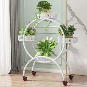 حامل زهور معدني متعدد الوظائف للاستخدام الداخلي والخارجي، رفوف عصرية إبداعية صديقة للبيئة ومتينة مطلية بالإيبوكسي - Product Image 4