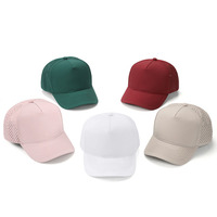 Gorra de Béisbol Impermeable con Logotipo de PVC de Goma Personalizado, 5 Paneles, Transpirable, con Cuerda, Gorras de Golf para Hombre, Gorras Deportivas con Perforaciones Láser