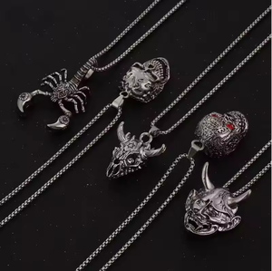 Wholesale Men's <strong>Titanium</strong> Steel Long Branded Punk Style Cross Design Fashion Jewelry Logo Art Themes Casting EVER RISE <strong>Chains</strong> - Product Image 4