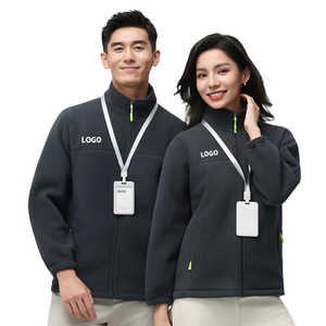 100% Polyester Casual Plain Dyed Zipper Stand Collar High Quality OEM Custom Logo Polar Fleece <b>Jacket</b> 360 GSM Winter Unisex - Product Image 1