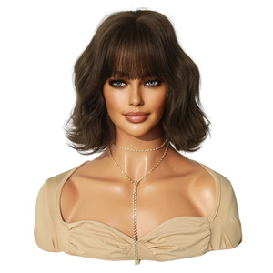Ensembles de perruques de cheveux bouclés courts de <span class=keywords><strong>coiffure</strong></span> bob pour femmes européennes et américaines en gros - Product Image 1