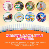Stylos marqueurs à peinture acrylique de qualité supérieure pour les travaux manuels, fournitures artistiques pour le marquage et la peinture sur bois, toile, pierre, roche, céramique