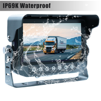 IP68 impermeable Metal 7 ''autobús camión respaldo Monitor soporte 3 PCS 720P 1080P AHD cámara de marcha atrás