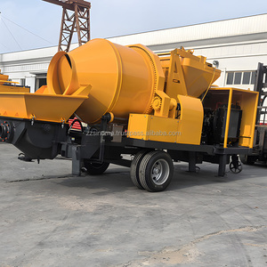 Pompe à béton mobile avec mélangeur avec moteur diesel pompes à béton camion malaxeur - Product Image 1