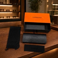 Nouvel Arrivage – Ensemble d'accessoires d'emballage pour lunettes en PU avec impression UV, taille personnalisée TZ607, pour la vente en gros