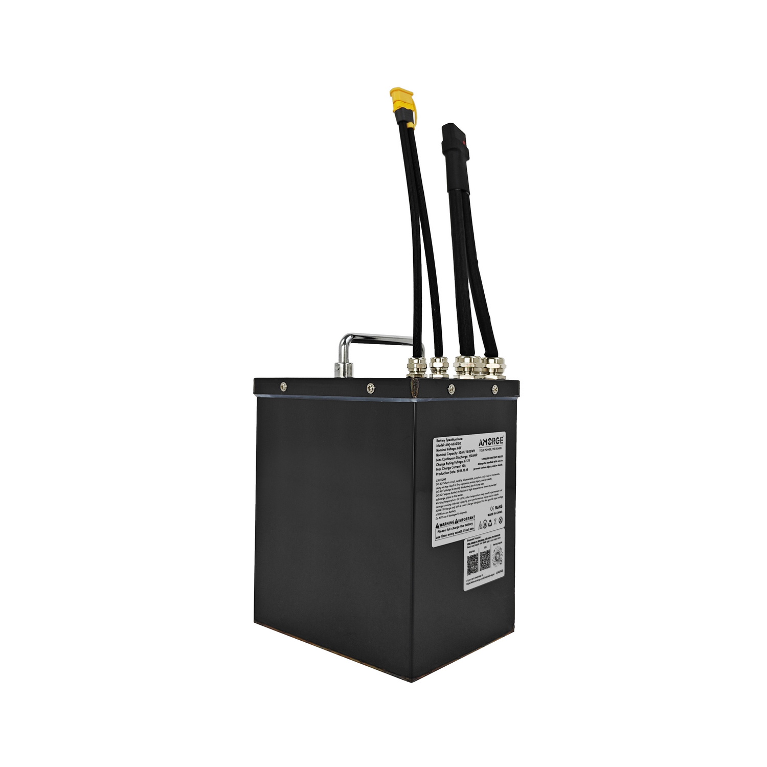 AMORGE 60V 30AH 150AMP Lithium Battery Pack with ANT Bluetooth BMS