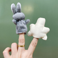 Nouvel ensemble de tortues et lapins en peluche super douce Kawaii pour soulager le stress, mini marionnettes apaisantes pour parents et enfants en coton PP