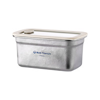 Boîte à bento en titane pur de haute qualité, ultralégère, 1000 ml/1400 ml, pour le camping en plein air, vente en gros sur mesure