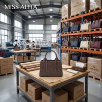 Sacs à main pour femmes, fabricant de sacs de luxe en cuir PU de Guangzhou, vente en gros, ensemble de sacs à main 2-en-1 avec portefeuille par Miss Alita