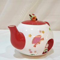 Ensemble mignon en céramique de bouilloire de théière de forme de chat d'Odm et d'OEM pour le fournisseur à la maison de restaurant