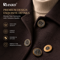 Bouton en résine SANKO vintage en laiton antique à bords effilochés, imitation coquille, 4 trous, pour costume, manteau, vêtement
